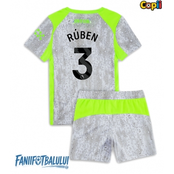 Manchester City Ruben Dias #3 Echipament de Fotbal Replică 2025-26 Copii Treilea (+ Șorturi)